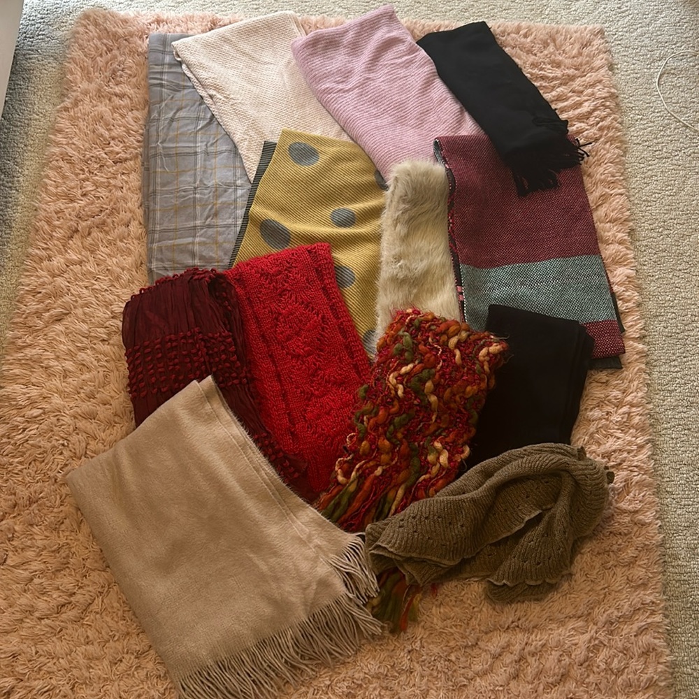 13 Scarf Bundle Loft, Banana Republic, Francesca’… - image 1